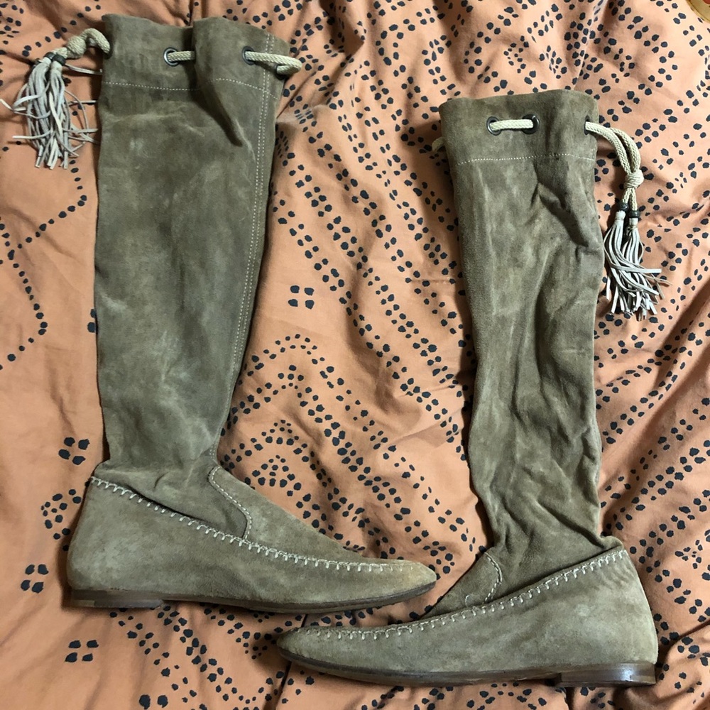 Henry Bendel suede boots